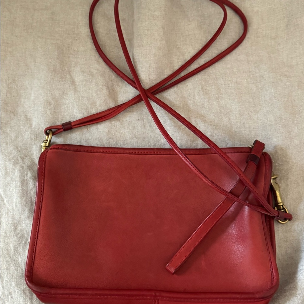 Vintage Coach NYC Crossbody – Rare Double Strap | full-grain leather - Picture 5 of 7